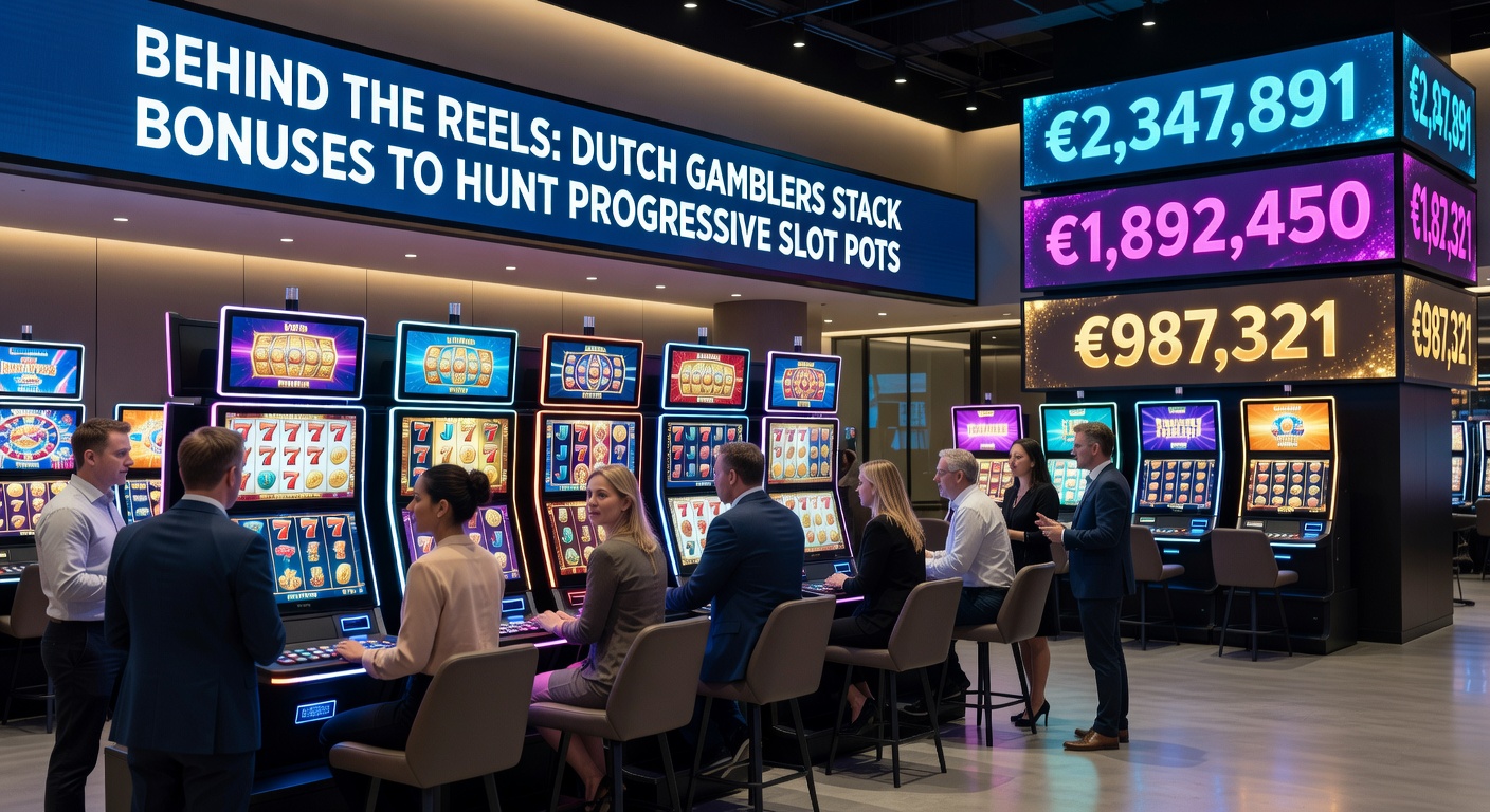 Strategische bonus stapeling op een progressieve slotinterface met groeiende jackpotmeter