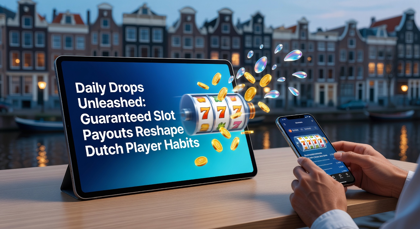 Spannende daily drop jackpot die valt op een Nederlandse online slot, met confetti en euforische spelersreacties