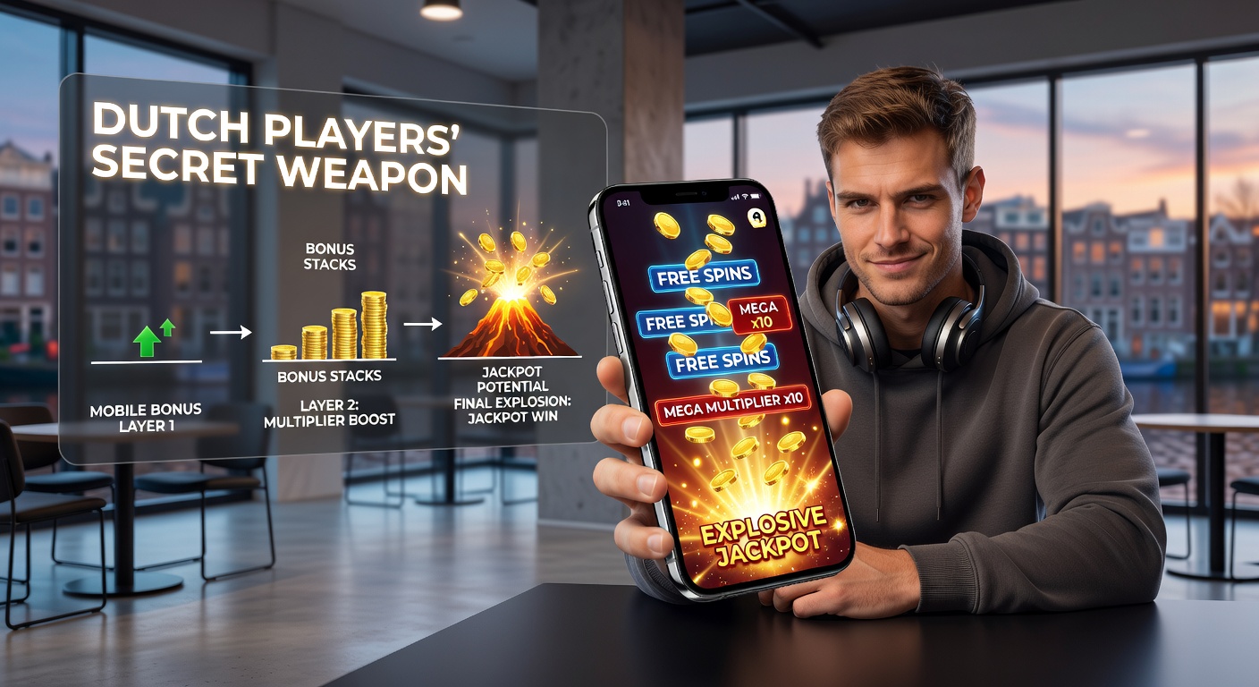 Grafiek met gestapelde bonussen en groeiende jackpot in een Nederlands mobiel casino