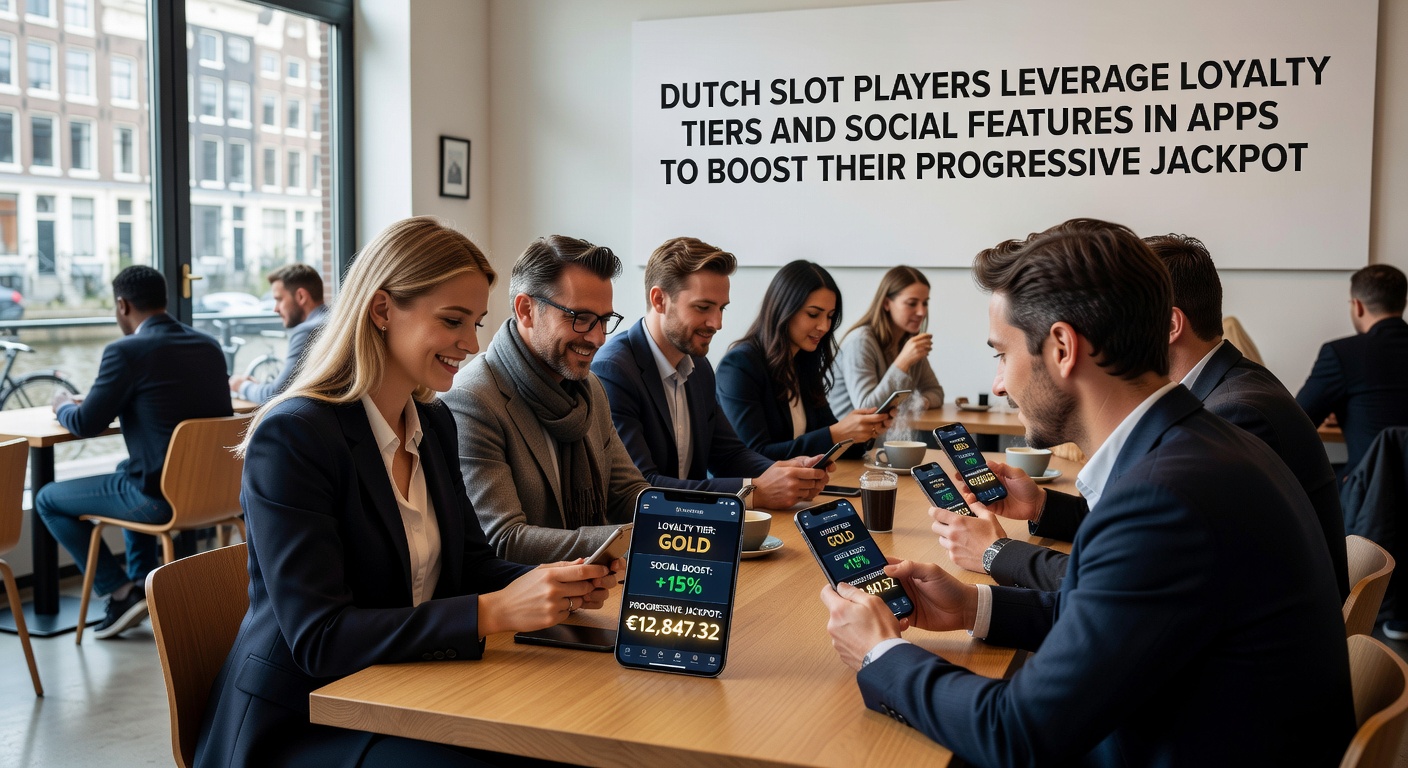 Mobiele app met sociale functies en loyaliteitsniveaus voor slotspelers