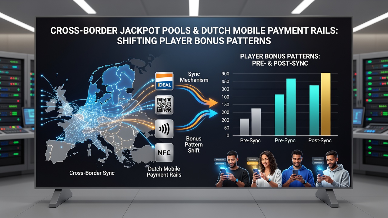 Diagram van mobiele betalingsintegratie met internationale jackpot systemen