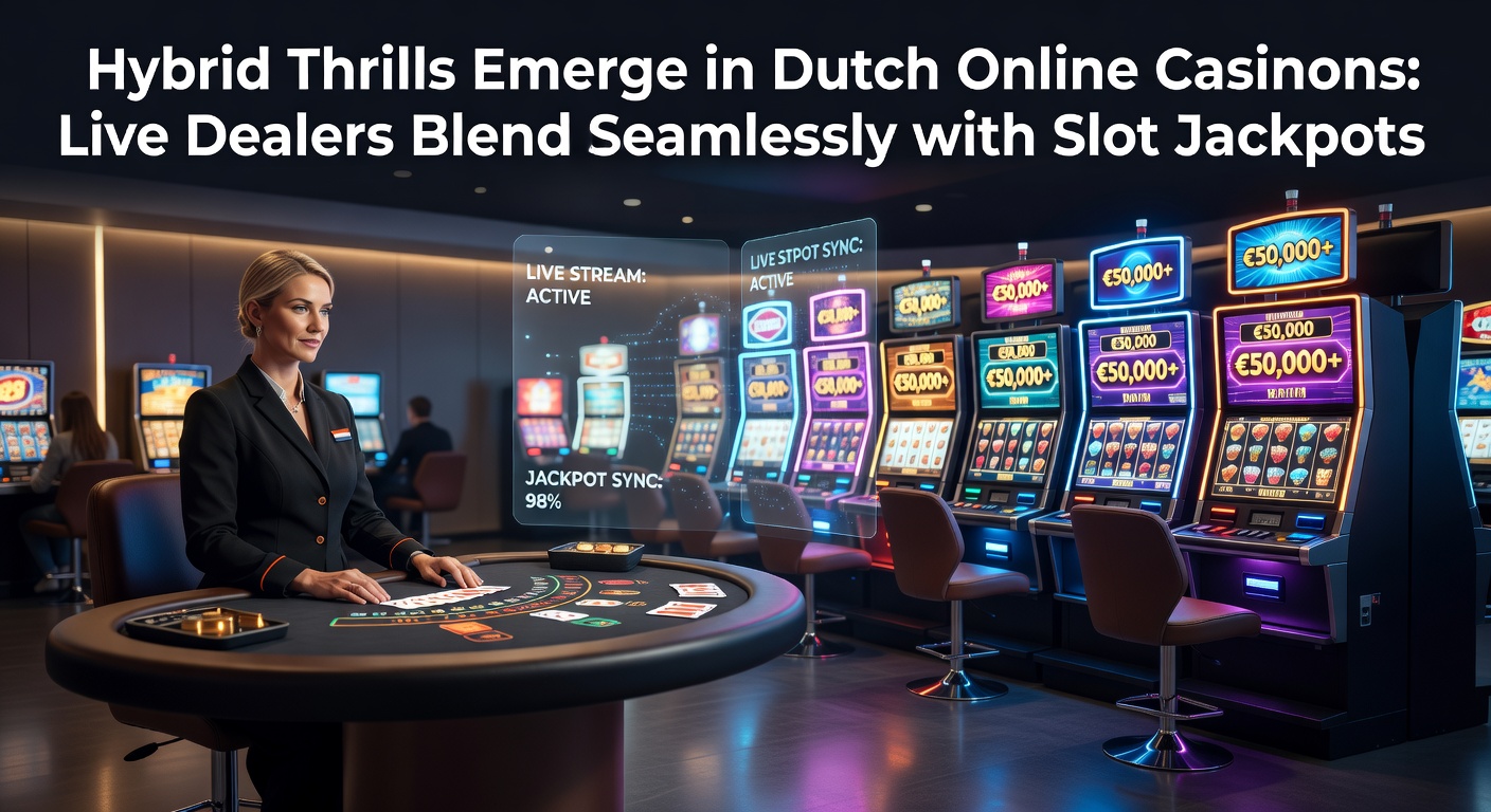Schermafbeelding van een hybride casinospel met live dealer die een slot jackpot activeert in een Nederlands online casino