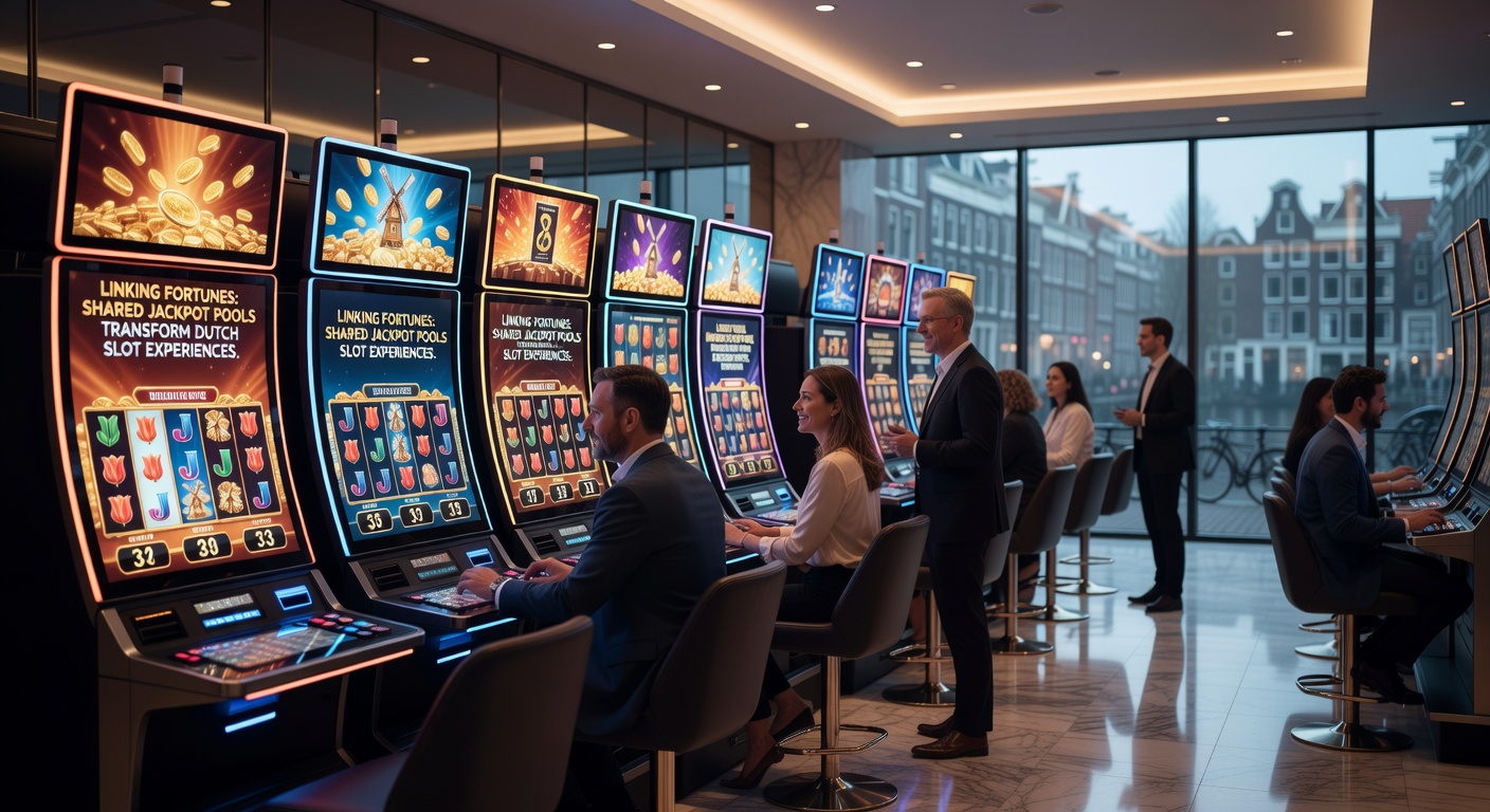 Grafiek met stijgende lijnen van jackpotgroei en spelersaantallen in Nederlandse gedeelde pools, maart 2026